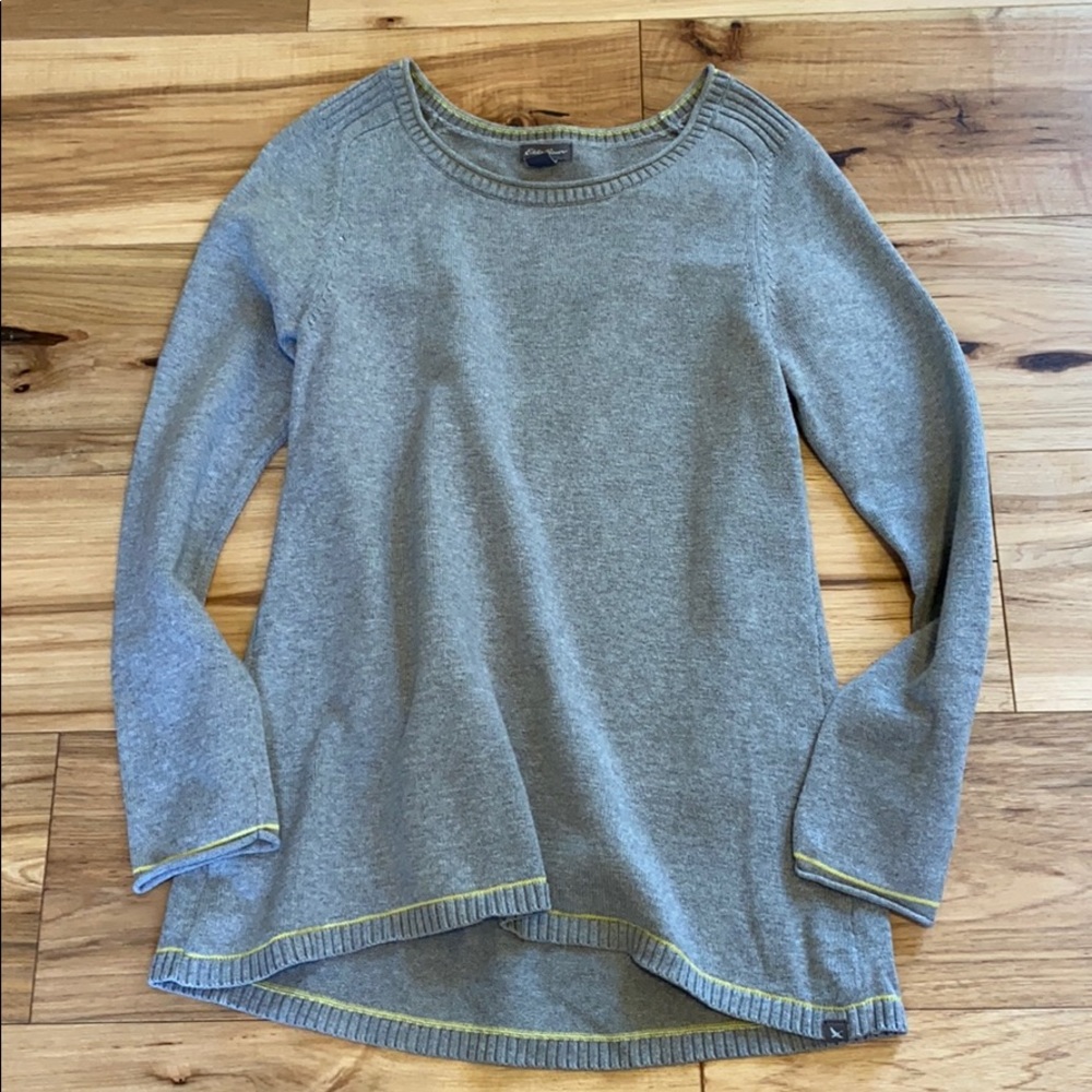 Grey Eddie Bauer Cotton Sweater Size Medium